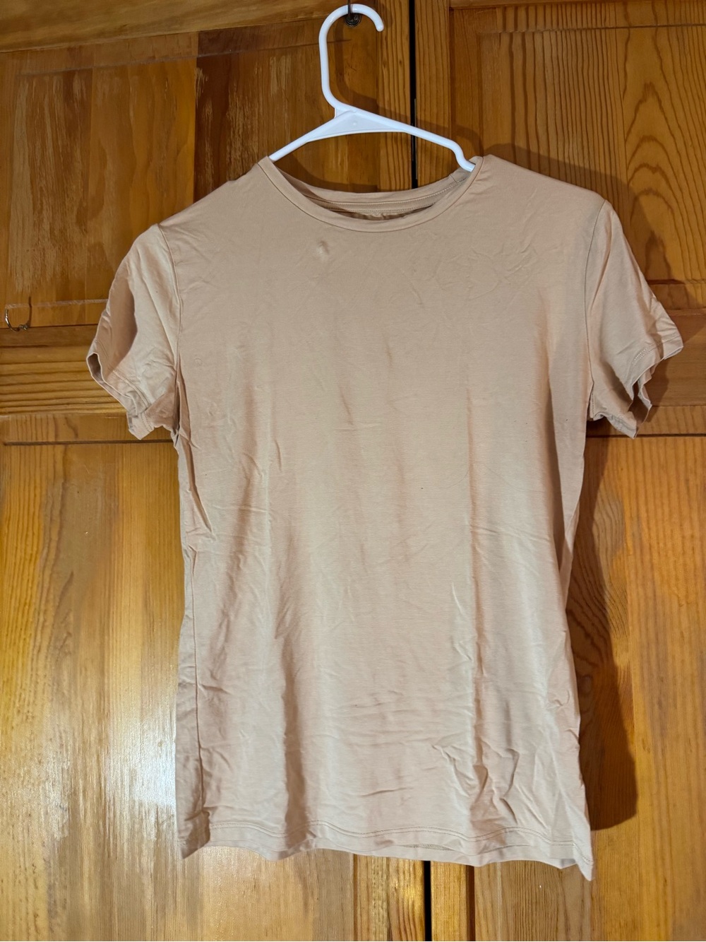 Women's Crew Neck Short Sleeve Tee - Nude
